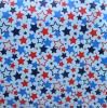 ラミネート布　かわいい　星柄　　 水色×赤、紺色　Rー186