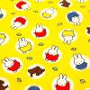 キャラクター生地 ミッフィー 水玉 黄色 c22-122