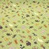 キルティング　 動物 アニマル 生き物 薄く鈍い黄緑 グリーン系 Q-354