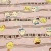 ラミネート生地 ちいかわ キャラクター 音符 鍵盤 薄い紫色 R-348 つやなし