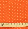 ナチュラル水玉柄　　赤っぽいオレンジ色　dd-A17　シーチング布