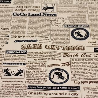 ココランド 黒猫 猫 ネコ ねこ 英字 薄いベージュ 生成 c22-133
