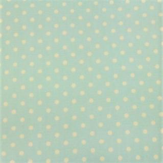 ラミネート布　水玉、ドット柄　水色　Rー130