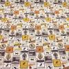 キルティング　 ココランド 黒猫 ネコ からし茶色系 Q-336