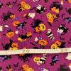 ハロゥイン柄　コウモリ お化け かぼちゃ  黒猫  紫色 C-H-E