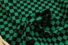 和調　シンプル　市松模様柄　 緑×黒色　 マス目の大きさ直径約1.5㎝　