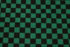 ダブルガーゼ布 和柄　シンプル　市松模様柄　 緑×黒色　 マス目の大きさ直径約1.7㎝