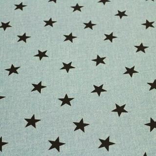ラミネート布　カッコいい デニム調 星 くすみ ブルー系 R-332　　　 つやなし