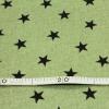 ラミネート布　カッコいい デニム調 星 くすみ グリーン系 R-257　 つやなし