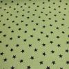 ラミネート布　カッコいい デニム調 星 くすみ グリーン系 R-257　 つやなし