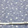 ラミネート生地　花 シンプル ダンガリー風 薄いブルー R-342　つやなし