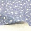 ラミネート生地　花 シンプル ダンガリー風 薄いブルー R-342　つやなし
