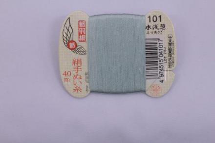 都羽根　絹手ぬい糸　水浅葱(みずあさぎ) KINU-9-101