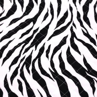 キルティング　ゼブラ柄 ゼブラ かっこいい 白×黒 Q-342　