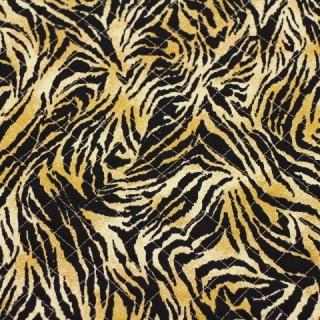 キルティング　ゼブラ柄 かっこいい 金茶ぼかし×黒 Q-344　